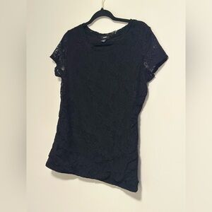 Alfani Black Lace Blouse